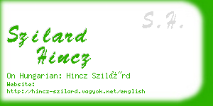 szilard hincz business card